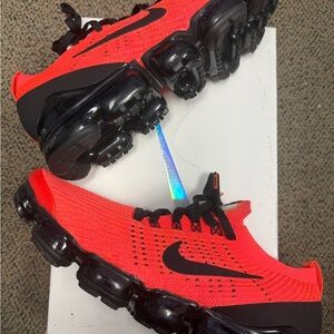 Nike Air VaporMax 3.0 Flash Crimson- Flyknit VaporMax with Black Sole